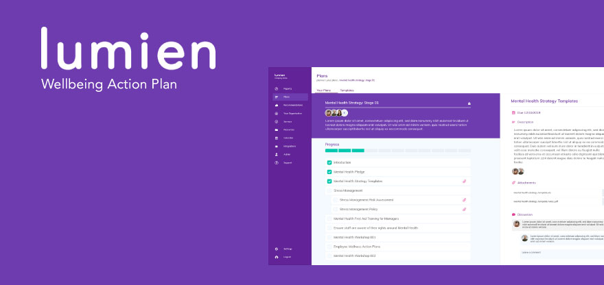 Lumien new feature: Wellness Action Plan